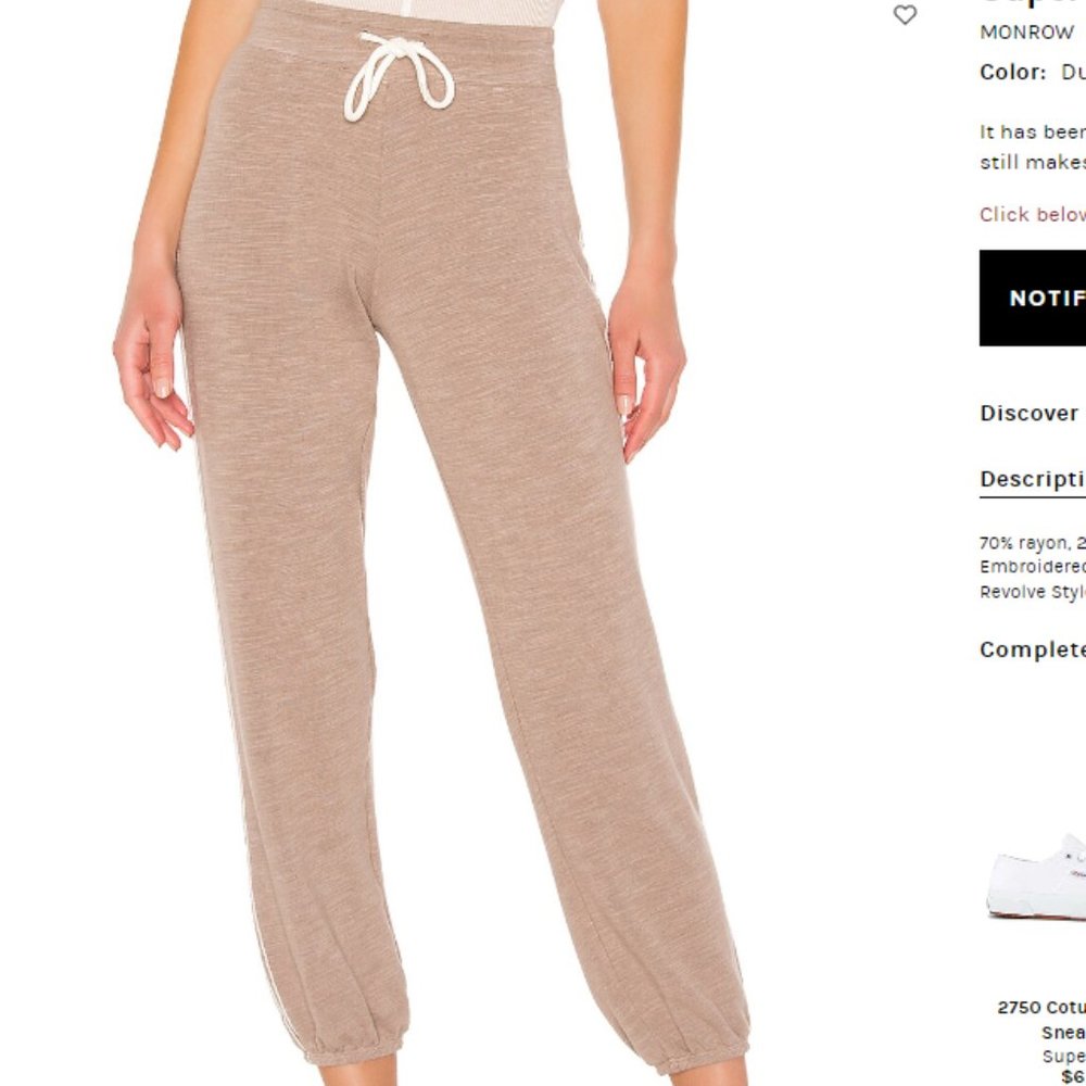 Monrow Tan Brown Supersoft Sweat Set